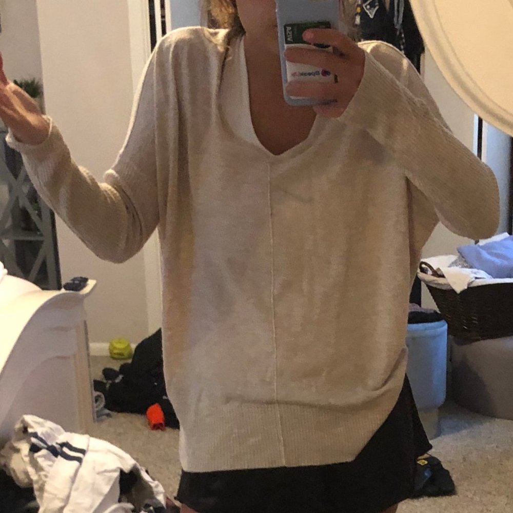 beige sweater